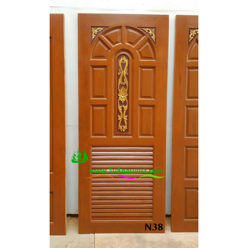 ประตูห้องน้ำไม้สัก รหัส N38